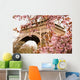 Bloomy Cherry Tree and the Eiffel Tower Wall Mural