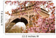 Bloomy Cherry Tree and the Eiffel Tower Wall Mural