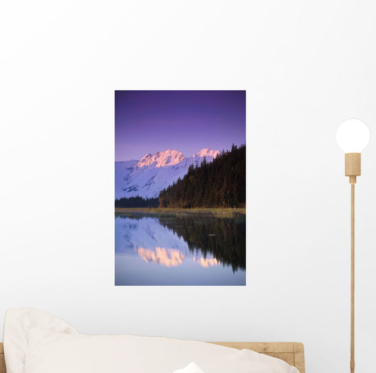 Kenai Mtns Reflected In Lake Southcentral Ak Summer Scenic Wall Mural
