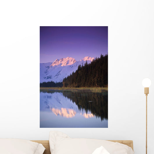 Kenai Mtns Reflected In Lake Southcentral Ak Summer Scenic Wall Mural