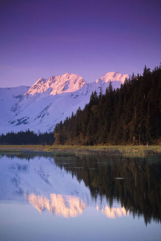 Kenai Mtns Reflected In Lake Southcentral Ak Summer Scenic Wall Mural
