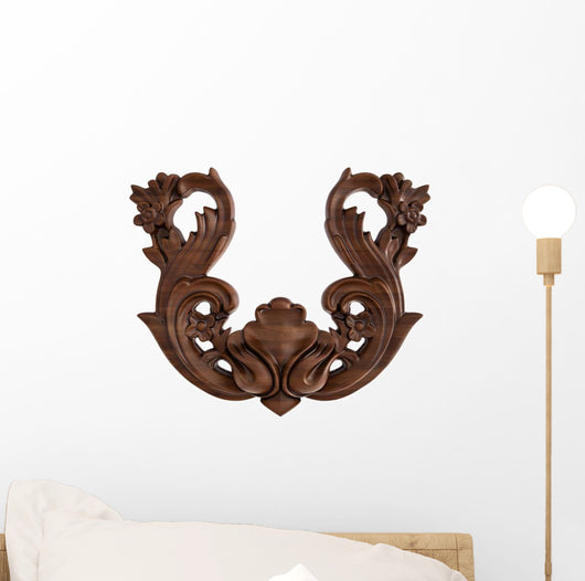 Brown Filigree Ornament Wall Decal
