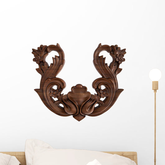 Brown Filigree Ornament Wall Decal