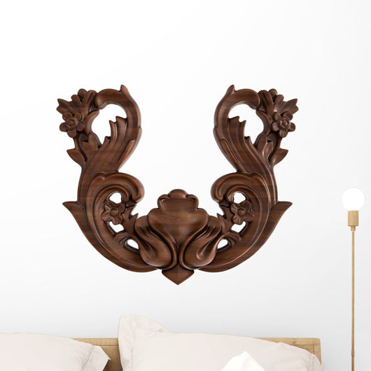 Brown Filigree Ornament Wall Decal