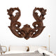 Brown Filigree Ornament Wall Decal