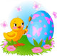 Chicken Painting Easter Egg Wall Decal