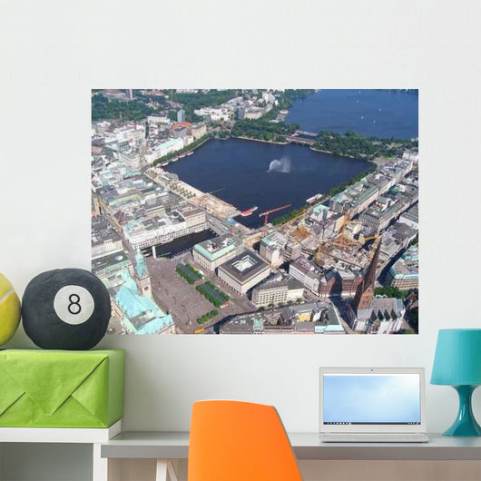 Luftbild Hamburg Wall Decal Design 2