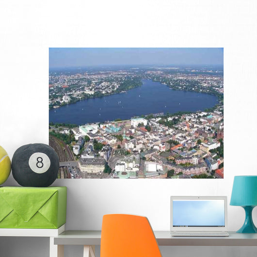 Aerial Hamburg Wall Decal