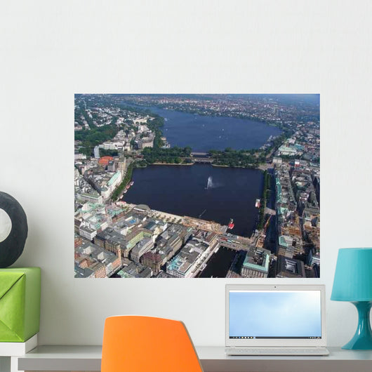 Luftbild Hamburg Wall Decal Design 1