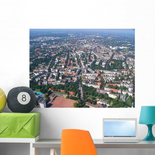 Luftbild Stadtebau Wall Decal