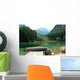 Lake and Wooden Boats Wall Decal