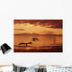 Humpback Whale Tails At Sunset Se Digital Composite Wall Mural