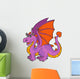 Purple Cartoon Dragon Wall Decal