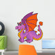 Purple Cartoon Dragon Wall Decal