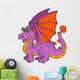 Purple Cartoon Dragon Wall Decal