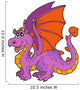 Purple Cartoon Dragon Wall Decal