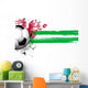 Welsh Flag and Football Wall Decal