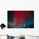 Red Aurora Over Talkeetna Mountains At Hatcher Pass In Southcentral Wall Mural