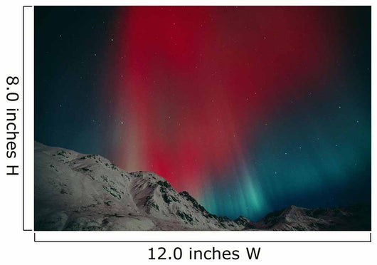 Red Aurora Over Talkeetna Mountains At Hatcher Pass In Southcentral Wall Mural