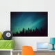 Northern Lights Over Black Spruce Forest During Winter Wall Mural