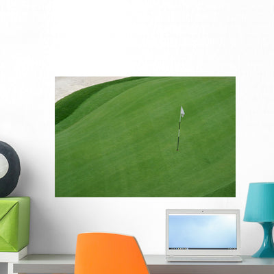 Golf Course Wall Mural shown on a wall