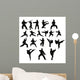 Silhouettes Positions Karatekavector Wall Mural