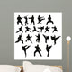 Silhouettes Positions Karatekavector Wall Mural