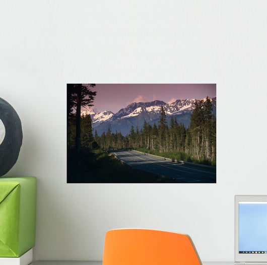 Motorhome On Seward Highway Chugach Mountains Summer Wall Mural