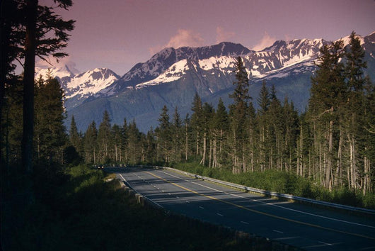 Motorhome On Seward Highway Chugach Mountains Summer Wall Mural