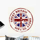 Great Britain Grunge Ink Stamp Wall Decal