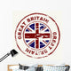 Great Britain Grunge Ink Stamp Wall Decal