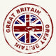 Great Britain Grunge Ink Stamp Wall Decal
