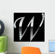 Silver Metallic Letter W