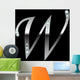 Silver Metallic Letter W