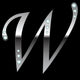 Silver Metallic Letter W