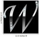 Silver Metallic Letter W