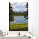 Scenic View Of A Lake In Denali National Park With The Alaska Range Wall Mural