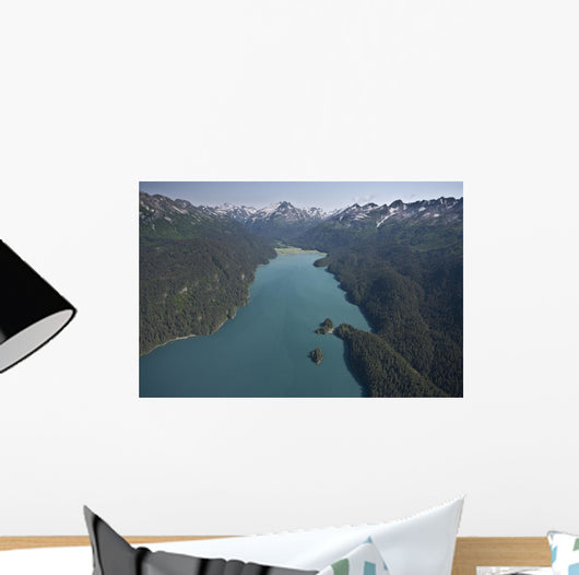 Aerial View Of Tutka Bay And Kenai Mountains Wall Mural