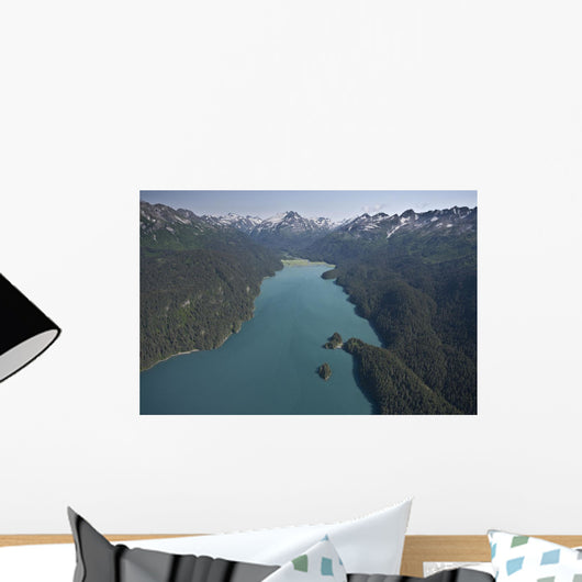 Aerial View Of Tutka Bay And Kenai Mountains Wall Mural