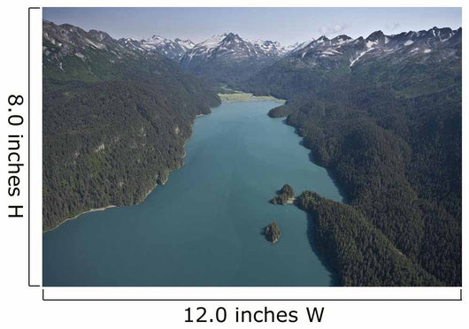 Aerial View Of Tutka Bay And Kenai Mountains Wall Mural