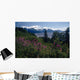 Fireweed & Chugach Mts Turnagain Arm Sc Alaska Wall Mural