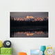 Alaska Range Reflected In Lake Alaska Fall Wall Mural