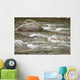 River Water Flowing Downstream Around Rocks Wall Mural