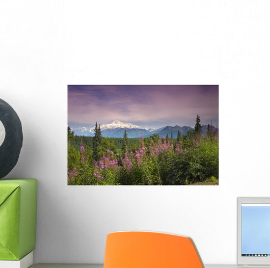 Southside MT McKinley with Fireweed Wall Decal