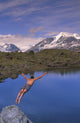 Man Dives into Lake Wall Decal