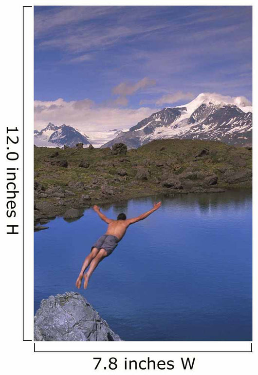 Man Dives into Lake Wall Decal