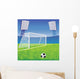 Soccer detailed goal  and net. Vector illustration. Wall Mural