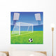 Soccer detailed goal  and net. Vector illustration. Wall Mural