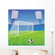 Soccer detailed goal  and net. Vector illustration. Wall Mural