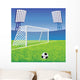 Soccer detailed goal  and net. Vector illustration. Wall Mural